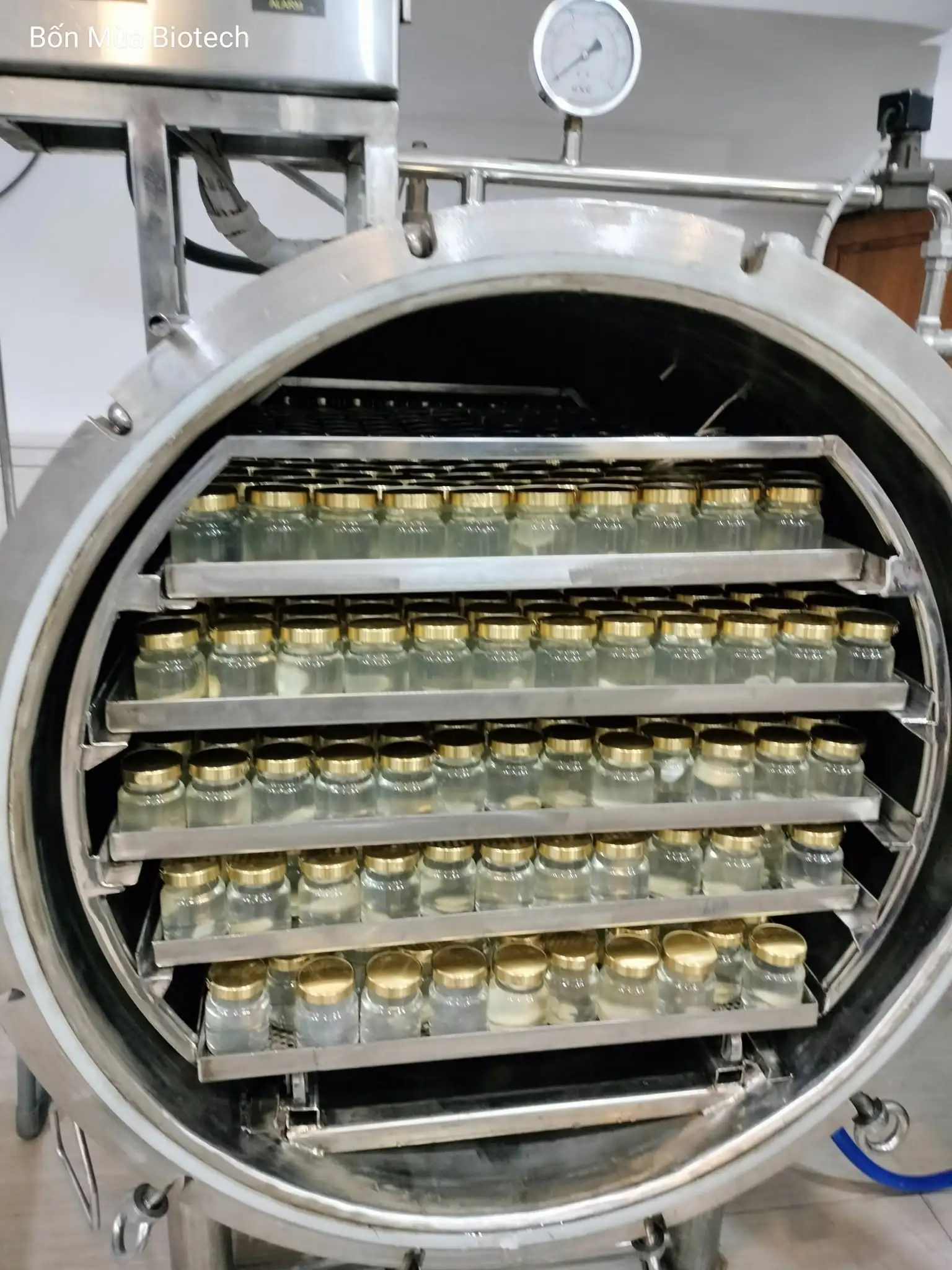 Nồi hấp tiệt trùng retort 500L Bốn Mùa Biotech