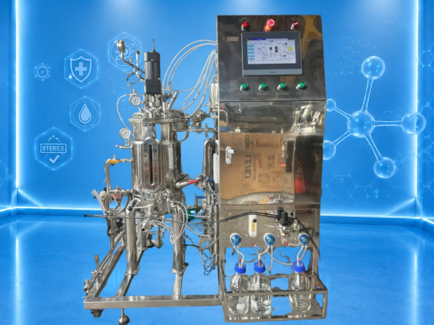 Hệ thống lên men vi sinh 25L - Fermentor 25 liters