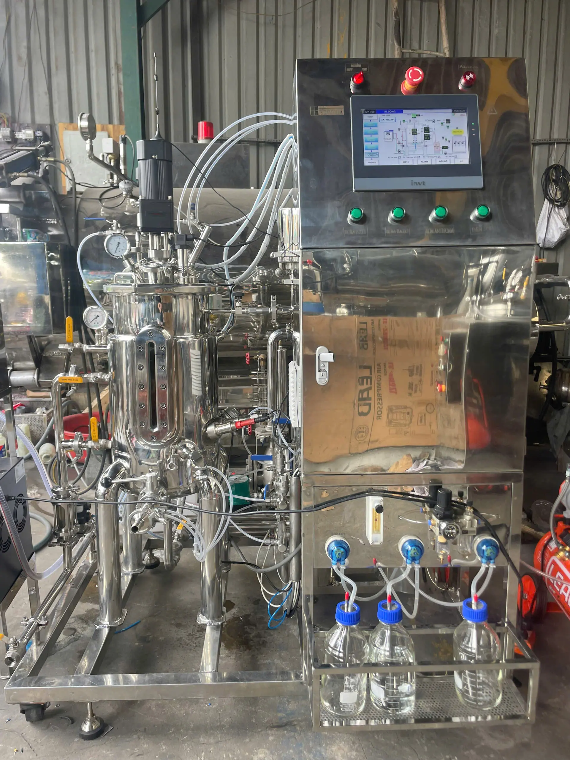 Hệ thống lên men vi sinh 25L - Fermentor 25 liters